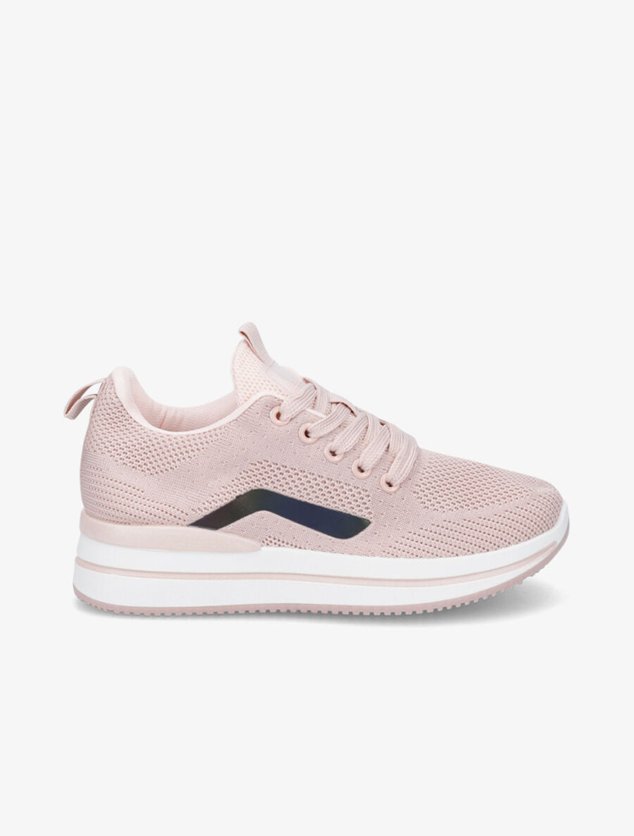 Running en toile bande holographique - Rose - 1