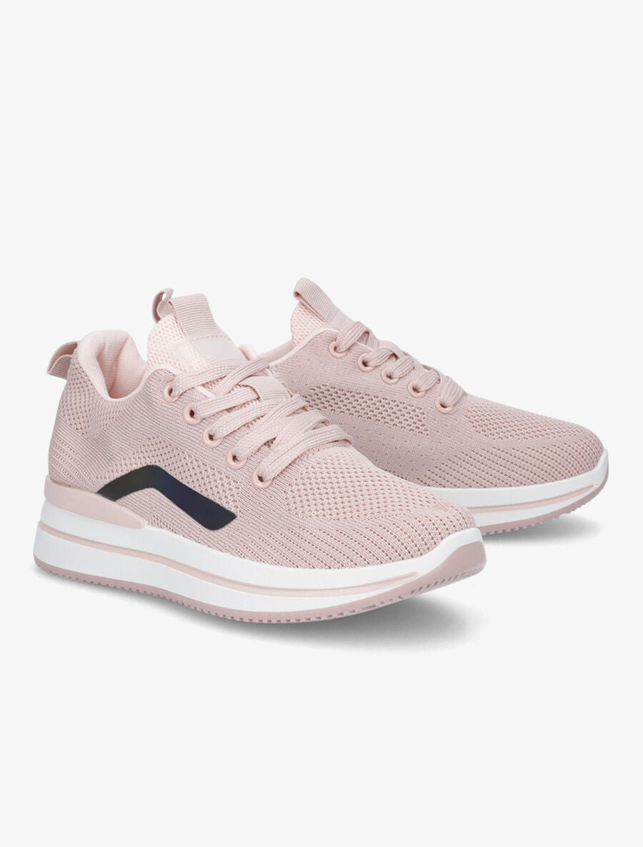Running en toile bande holographique - Rose - 4