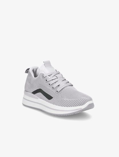 Running en toile bande holographique - Gris - 2