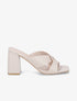 Mules en simili à ganses entelacées - Beige - 1