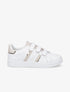 Baskets à scratch et bandes python - Blanc/beige - 1