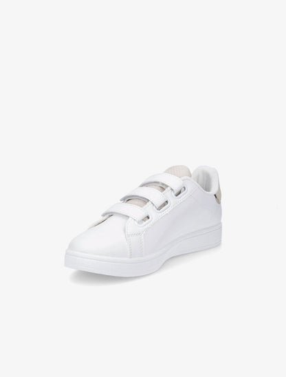 Baskets à scratch et bandes python - Blanc/beige - 3