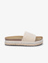 Claquettes en suédine à semelle stylisée - Beige - 1