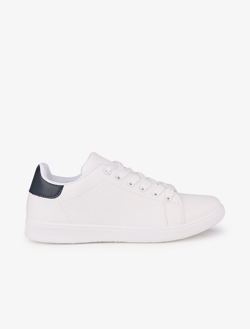 Sneakers à contrefort contrastant - Marine - 1