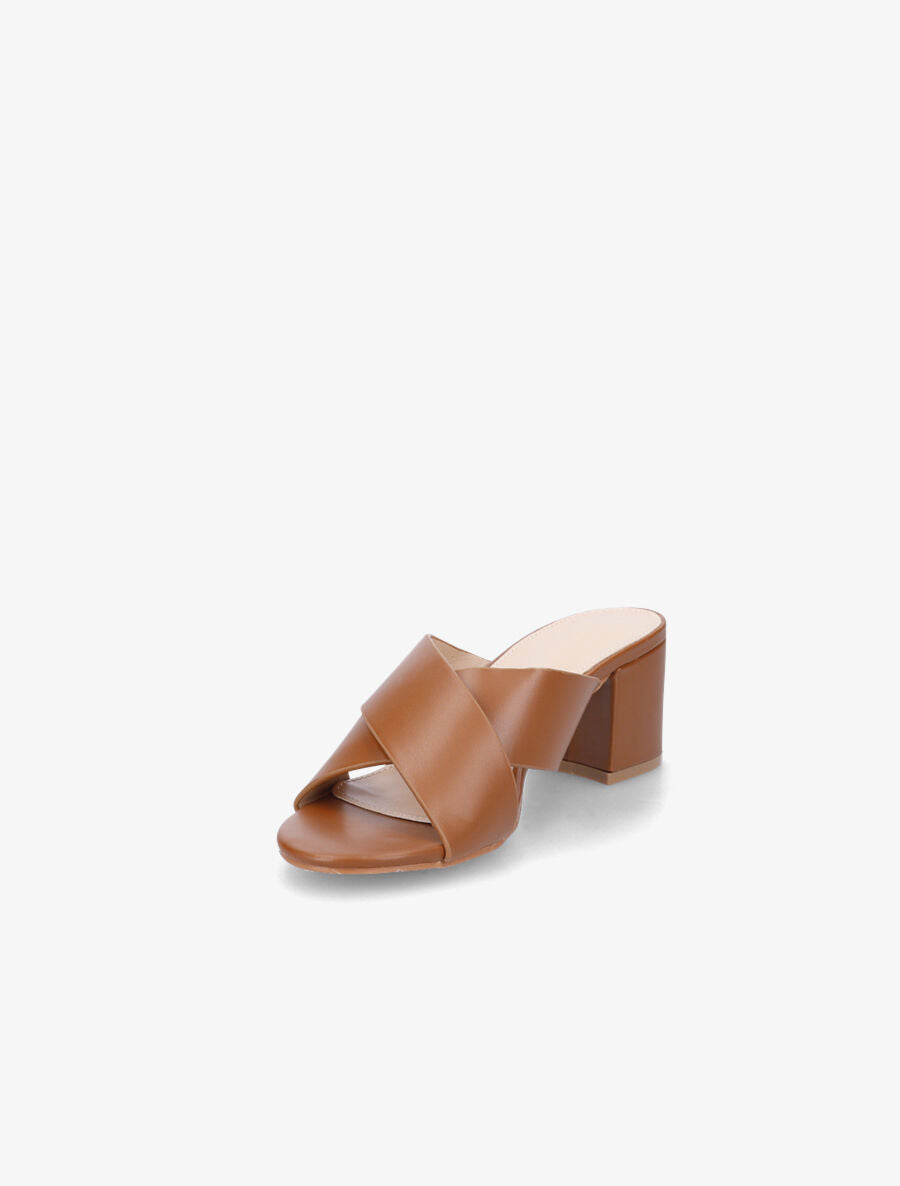 Mules à brides croisées - Camel - 3