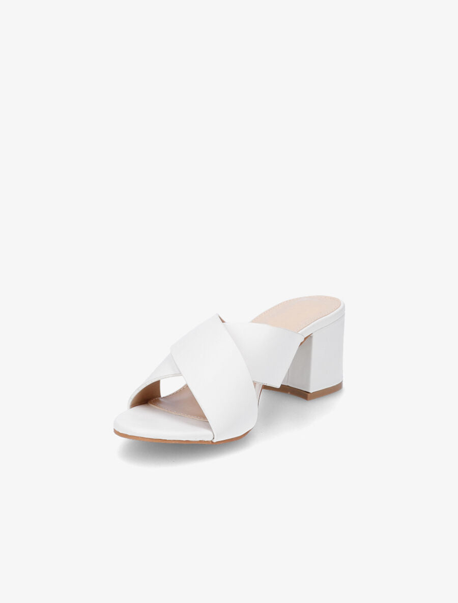 Mules à brides croisées - Blanc - 3