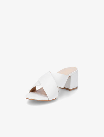 Mules à brides croisées - Blanc - 3