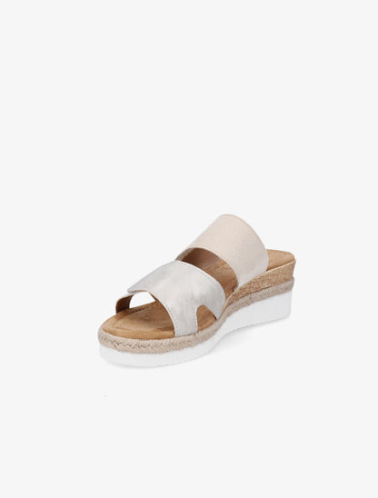Mules compensées à scratch - Beige - 3
