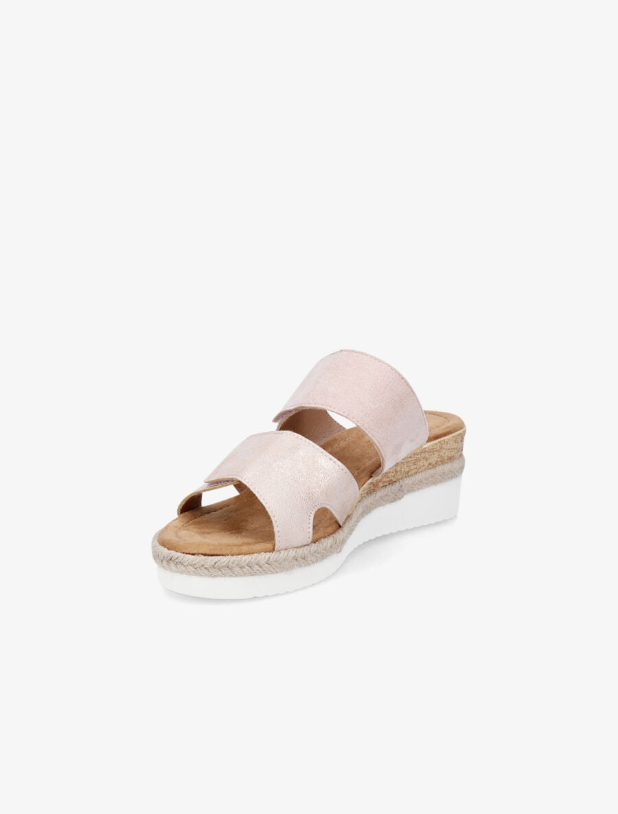 Mules compensées à scratch - Rose - 3