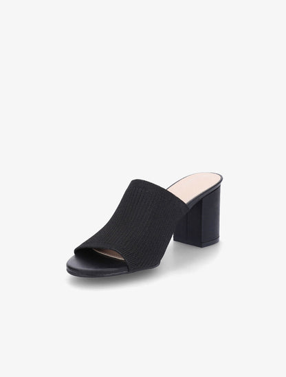 Mules basiques en tissu - Noir - 3