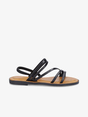 Nu-pieds vernis multi-brides - Noir - 1