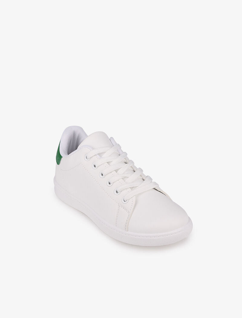 Sneakers à contrefort contrastant - Vert - 2