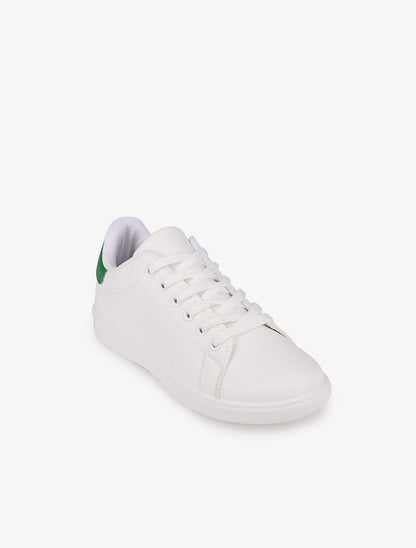 Sneakers à contrefort contrastant - Vert - 2