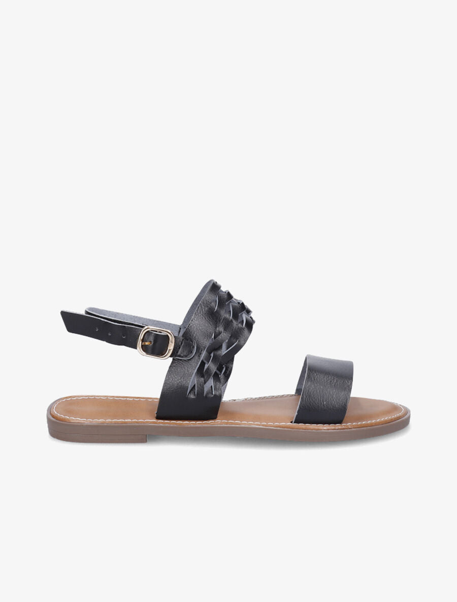 Nu-pieds classiques en simili - Noir - 5
