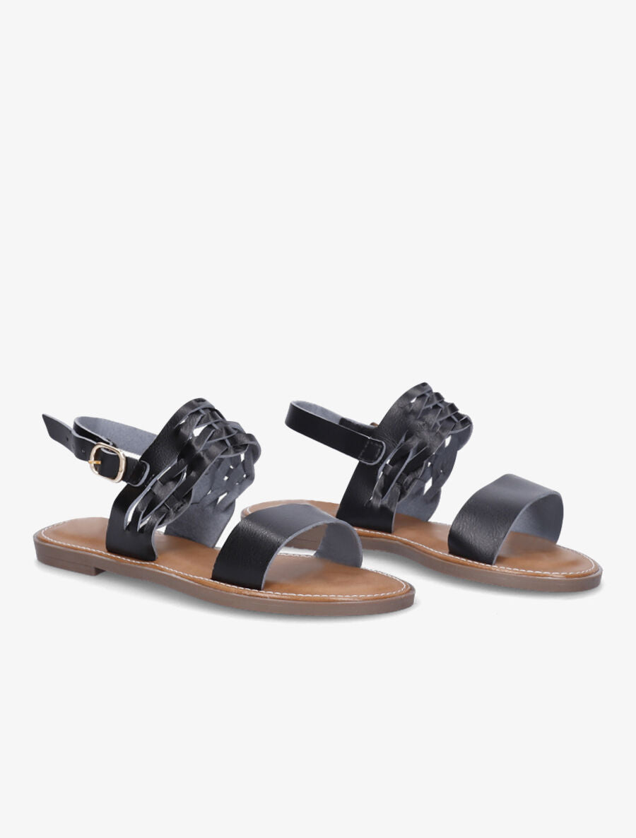 Nu-pieds classiques en simili - Noir - 4