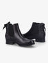 Chelsea boots à contrefort pailleté à corsage - Noir - 1