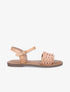 Nu-pieds tressés en simili - Rose - 1