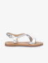 Nu-pieds en simili à bride tressée - Argent - 1