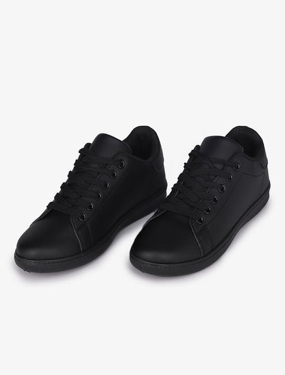 Sneakers à contrefort contrastant - Noir - 4