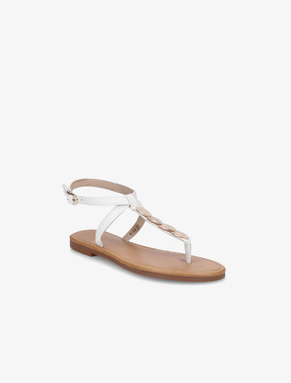 Nu-pieds à bride bijoux - Blanc - 2