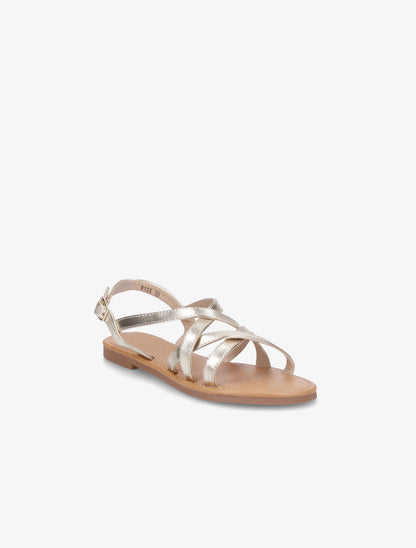 Nu-pieds brides entrelacées - Or - 2