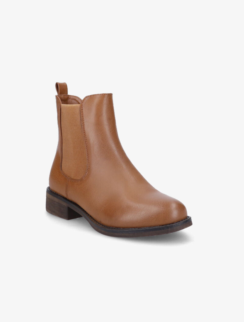 Bottines basiques unies - Camel - 3