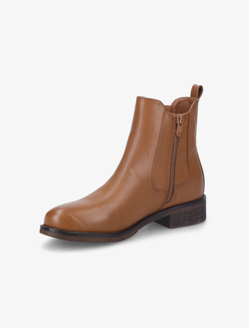 Bottines basiques unies - Camel - 4