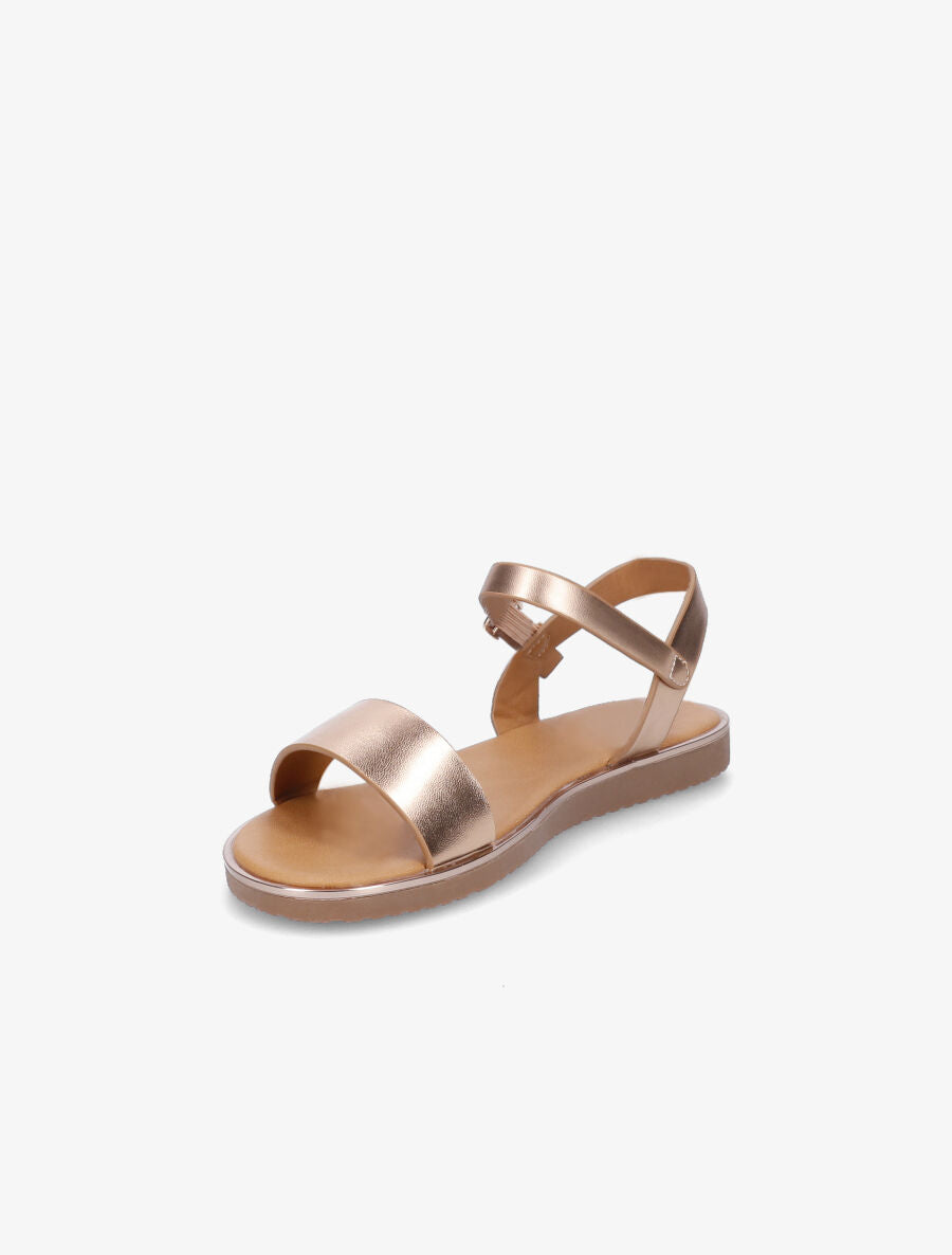 Nu-pieds basiques en simili - Rose gold - 3