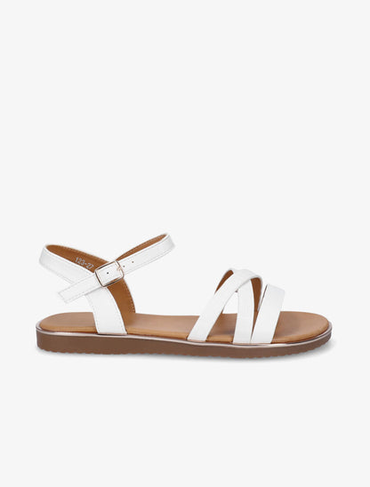 Nu-pieds croco irisés - Blanc - 1