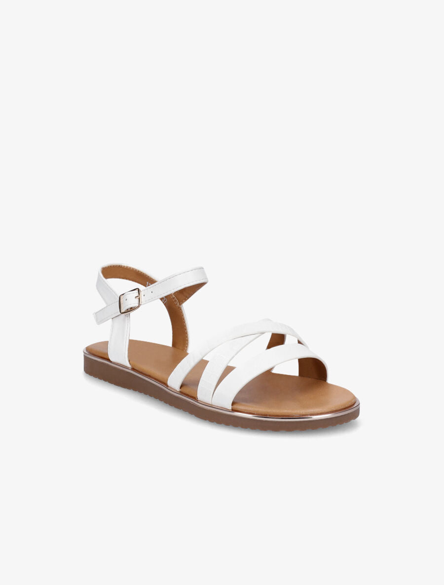 Nu-pieds croco irisés - Blanc - 2