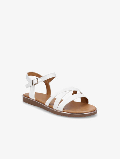 Nu-pieds croco irisés - Blanc - 2