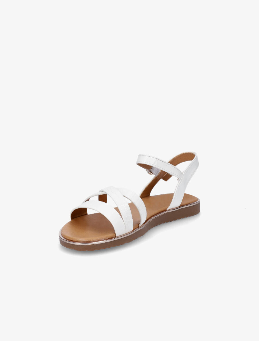 Nu-pieds croco irisés - Blanc - 3