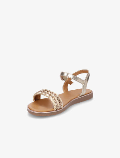 Nu-pieds à bride à strass - Or - 3