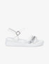 Sandales compensées triple brides fantaisies - Blanc - 5