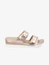 Mules à double boucles carrées - Rose gold - 1