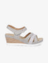 Sandales compensées effet bois - Gris - 1