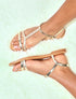 Nu-pieds à bride en T - Or - 1