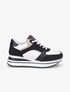 Sneakers en simili perforés - Noir - 1