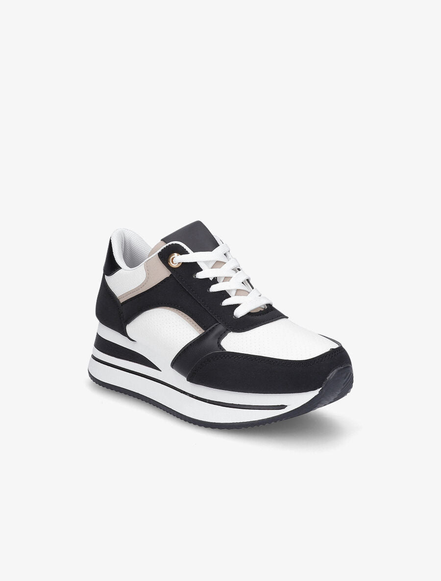 Sneakers en simili perforés - Noir - 2