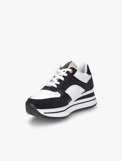 Sneakers en simili perforés - Noir - 3