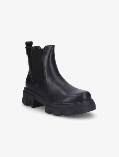 Chelsea boots à bout rond et anneau métallique - Noir - 3