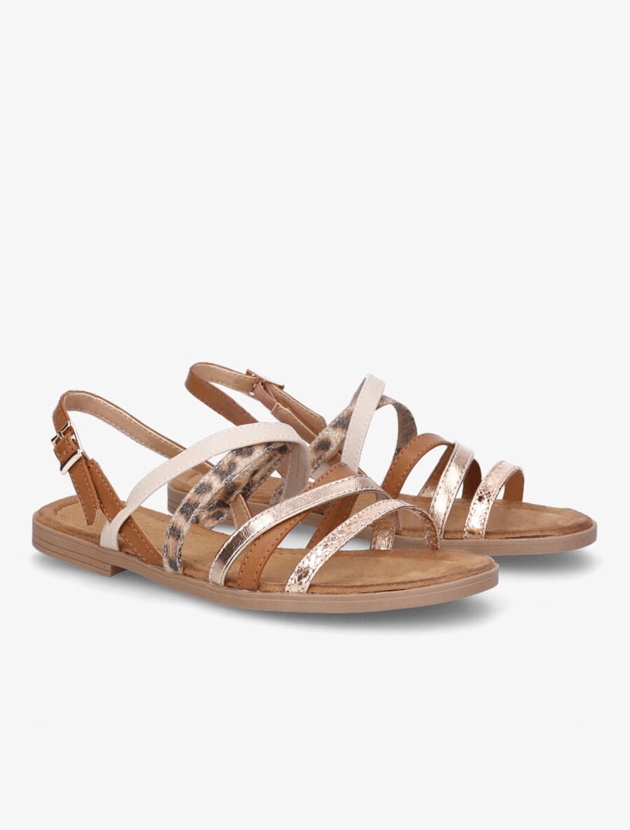 Nu-pieds fantaisies multibrides - Camel - 4