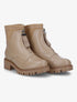 Bottines bi-matière à fermeture zip - Taupe - 1