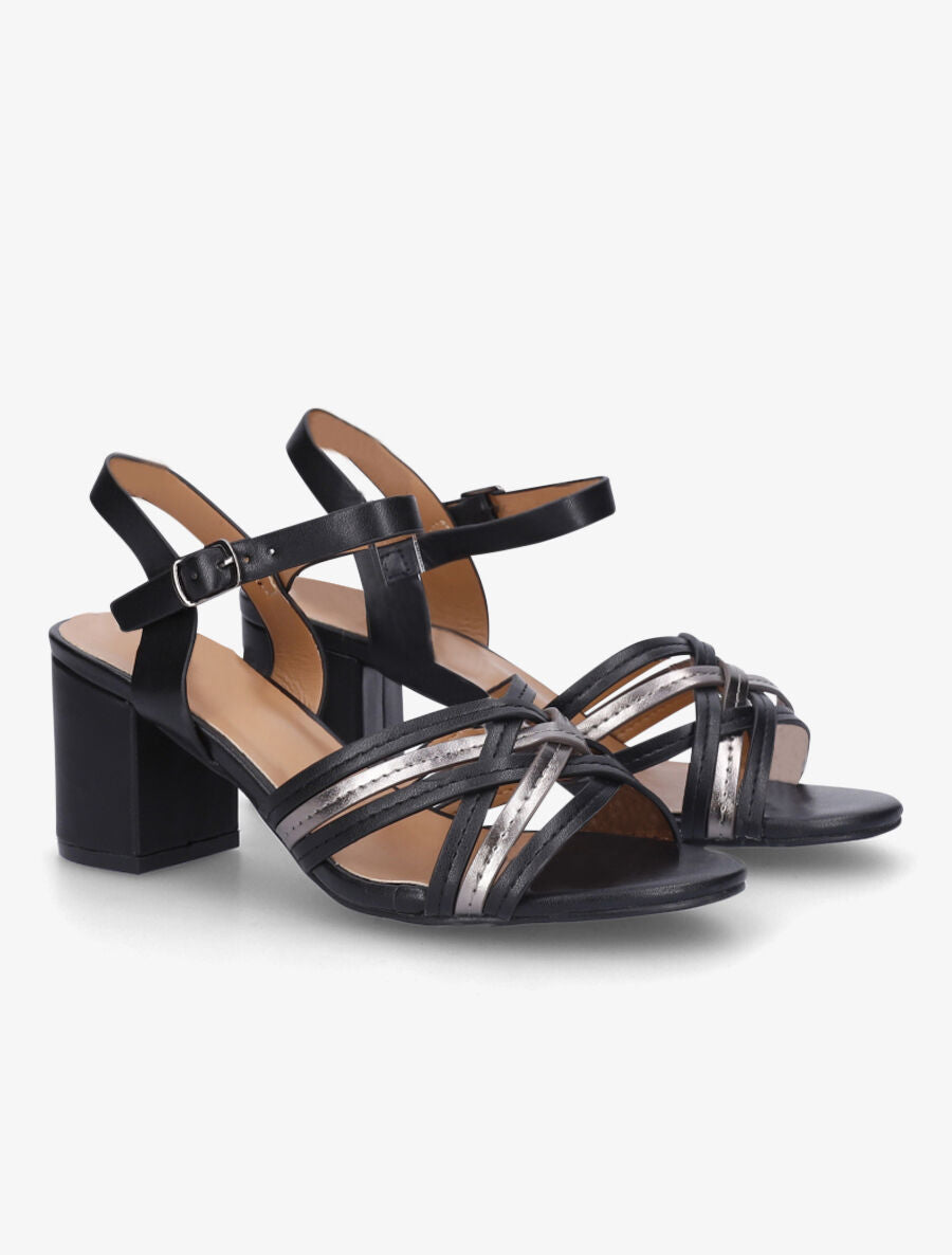 Sandales mi-hautes multibrides - Noir - 4