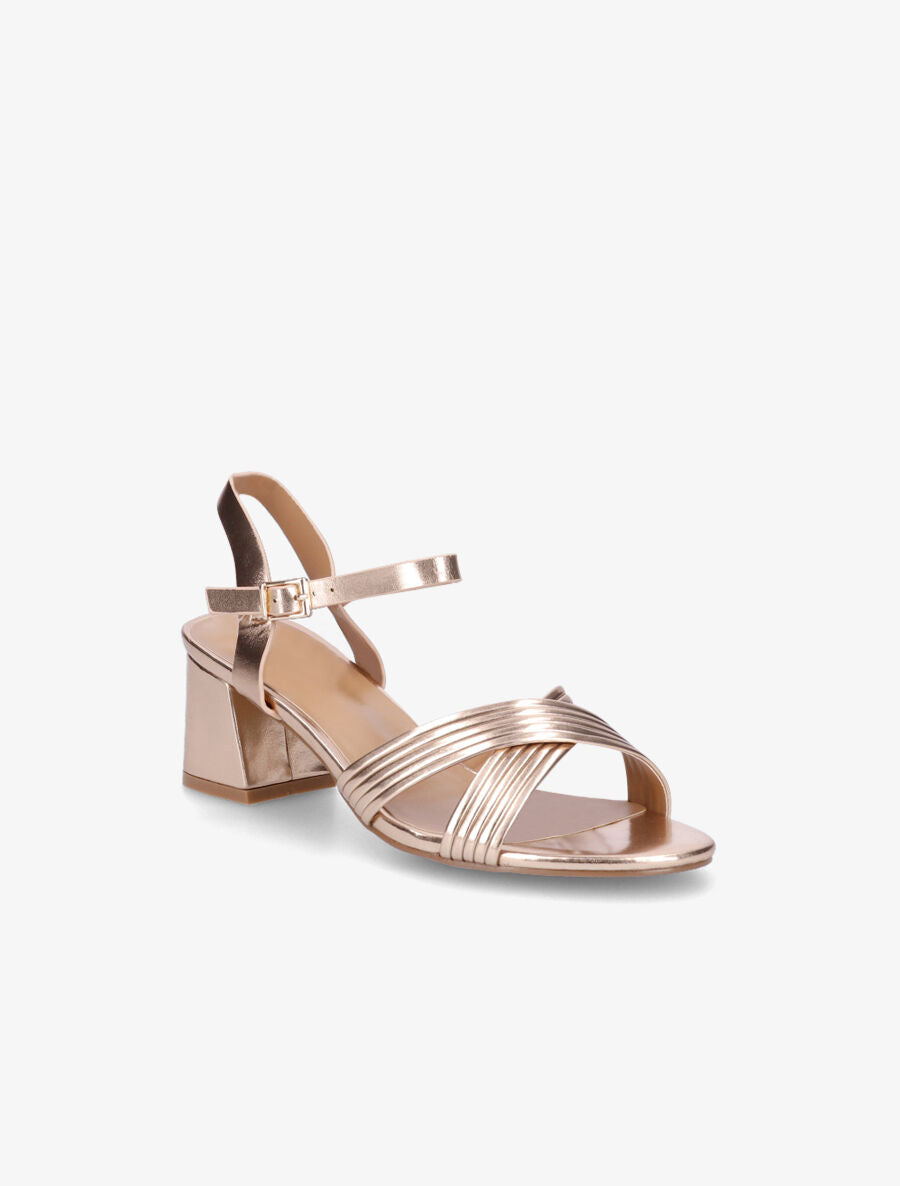 Sandales mi-hautes croisées - Rose gold - 2