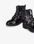 Boots en simili vernis cloutées - Noir - 1