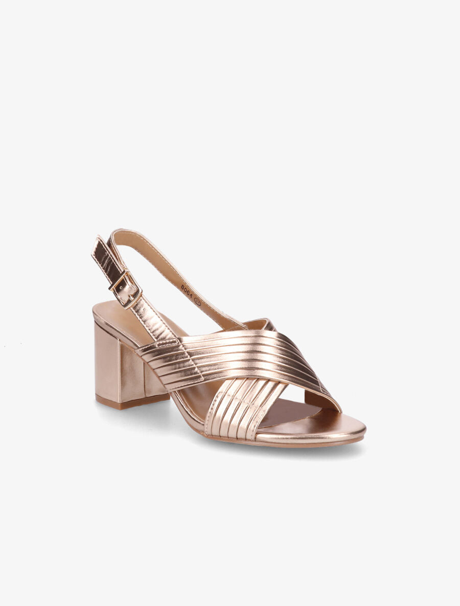 Sandales unies à brides épaisses - Rose gold - 2