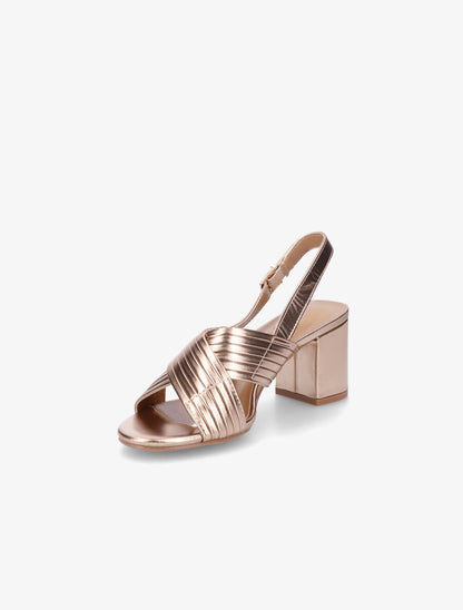 Sandales unies à brides épaisses - Rose gold - 3