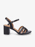 Sandales en simili effet croco - Noir - 5