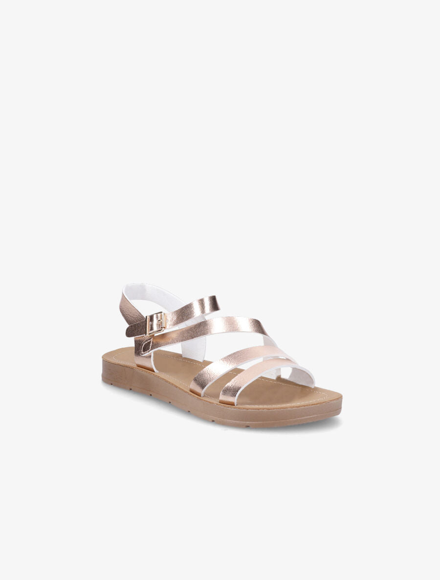 Nu-pieds en simili - Rose gold - 2